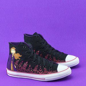 Converse Girls  Frozen 2 Anna 667355F Black / Cherries / White Size 3 Junior